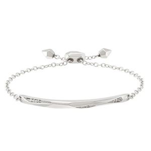 NWT Kendra Scott Angela Adjustable Bracelet in Silver